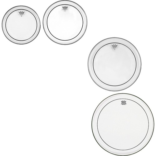 Remo pinstripe clear piece - clear, 4-piece